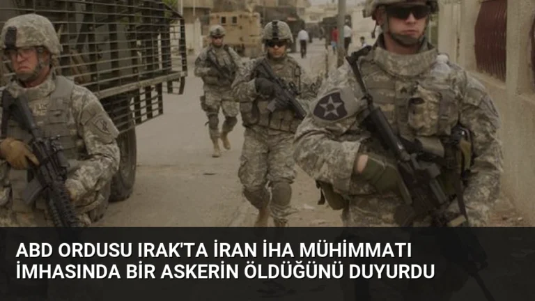 ABD ordusu Irak’ta İran İHA mühimmatı imhasında bir askerin öldüğünü duyurdu