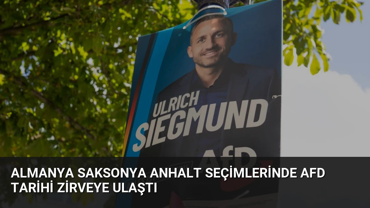 Almanya Saksonya Anhalt Seçimlerinde AfD Tarihi Zirveye Ulaştı