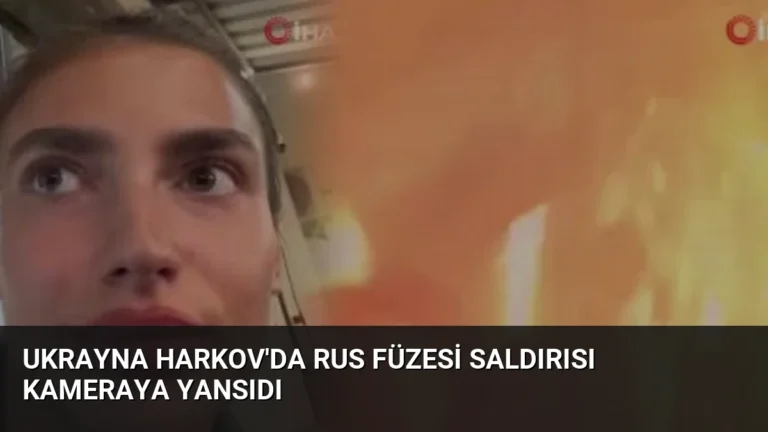 Ukrayna Harkov’da Rus Füzesi Saldırısı Kameraya Yansıdı
